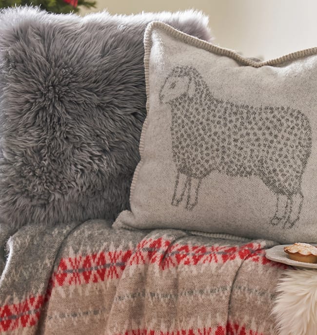 Reversible Pure Wool Cushion Cover