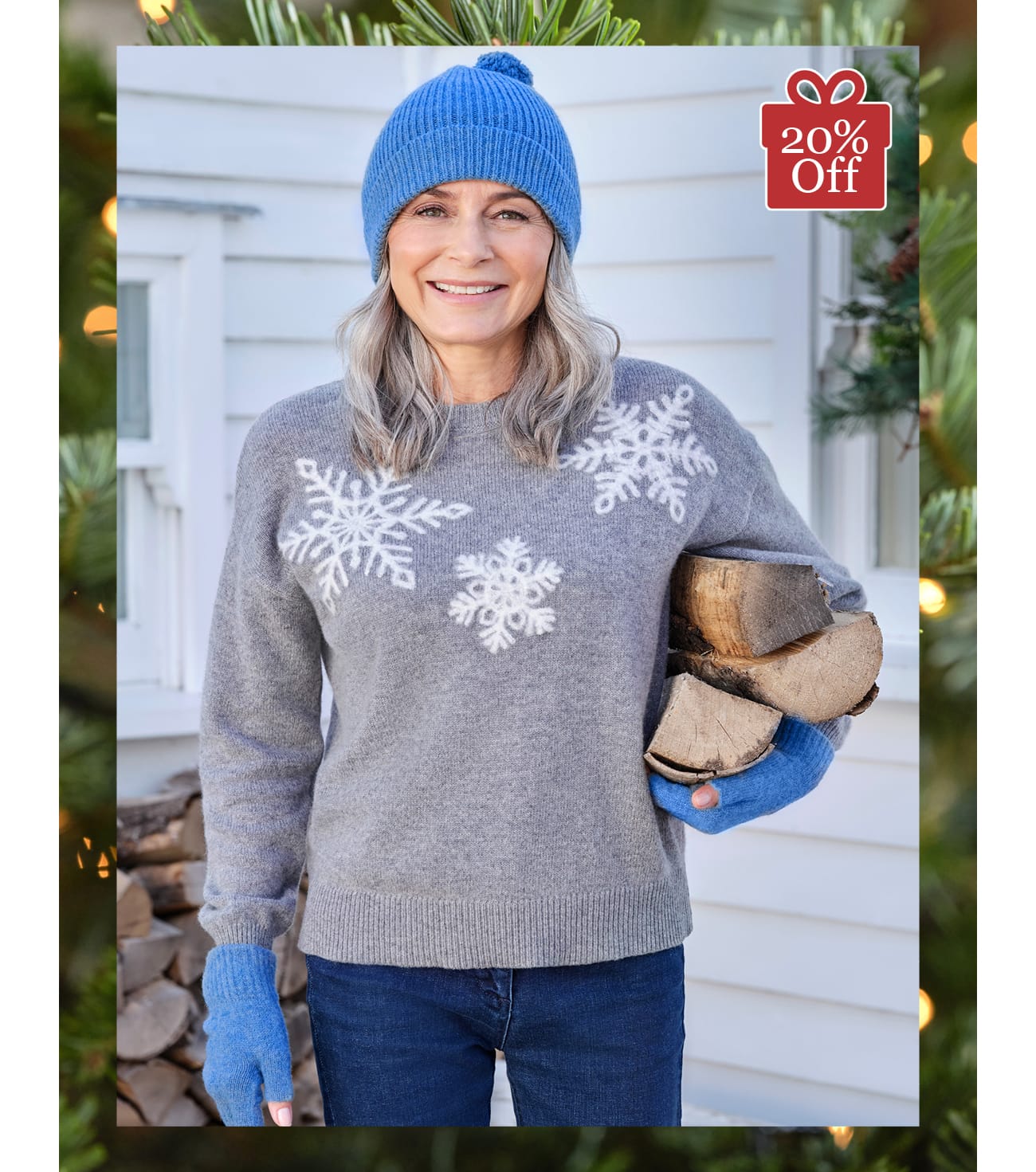 Snowflake Embroidered Sweater