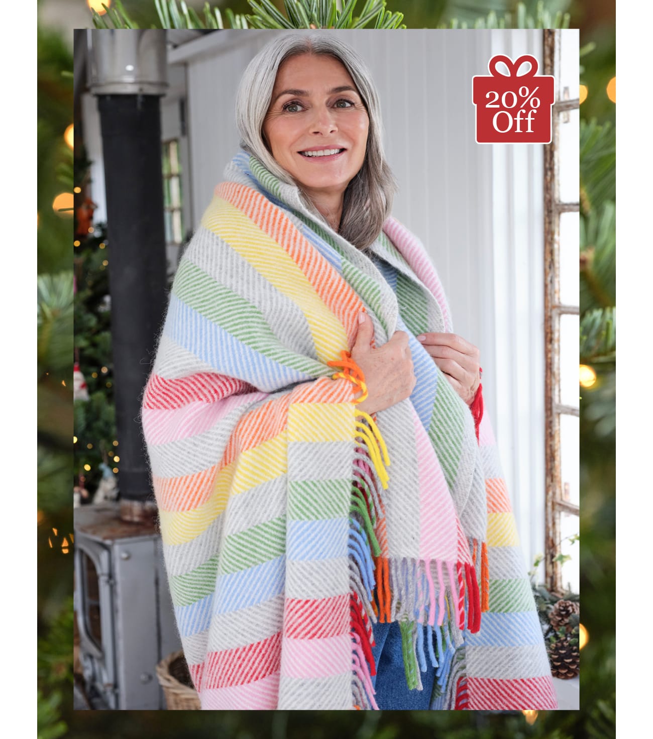 Pure Wool Stripe Throw