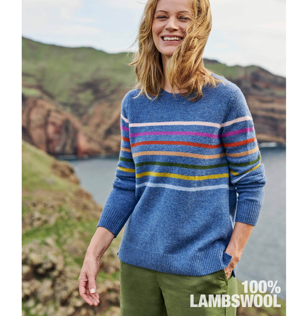 Womens Multi Stripe Jumper