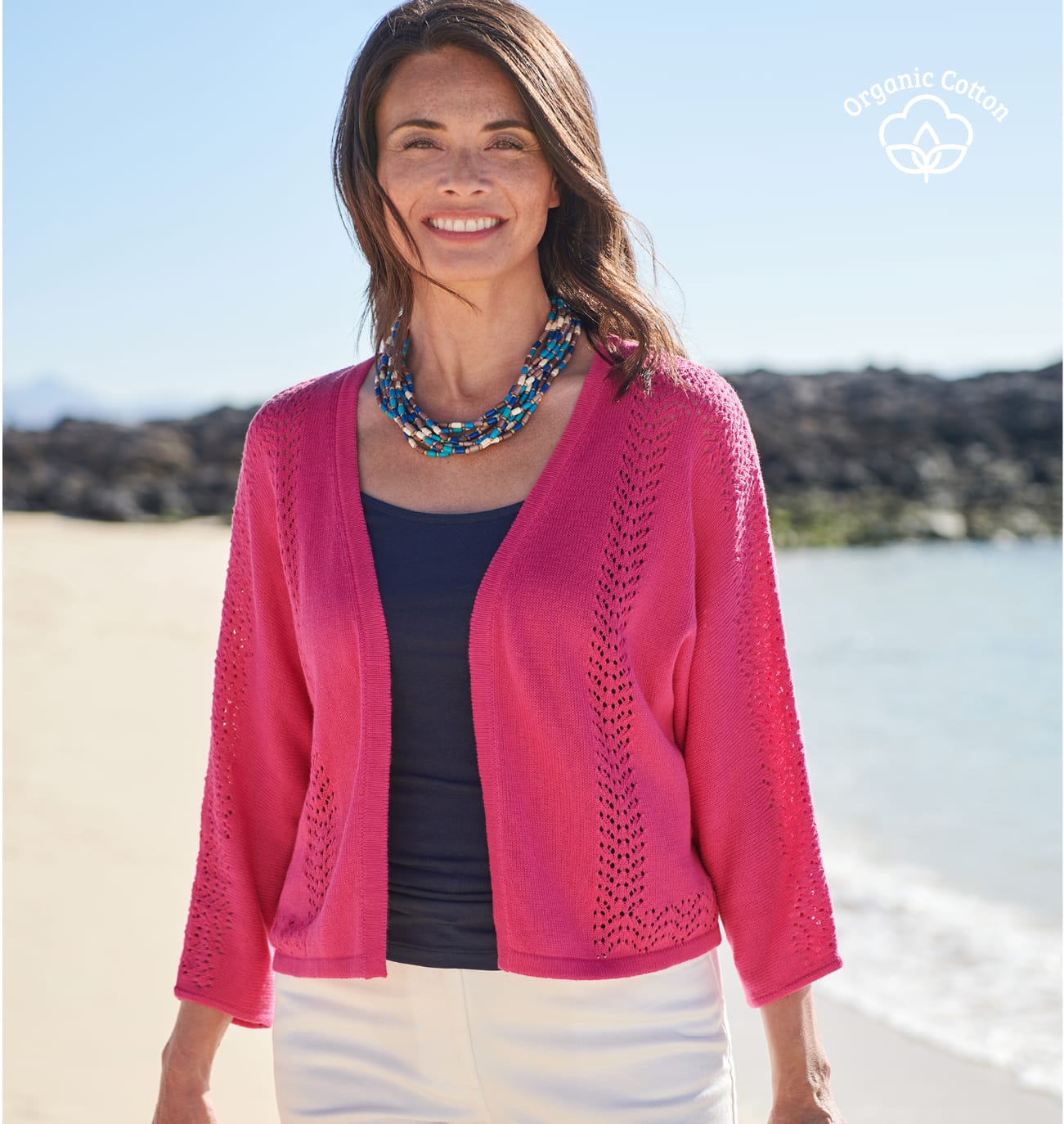 Edge To Edge Pointelle Cardigan