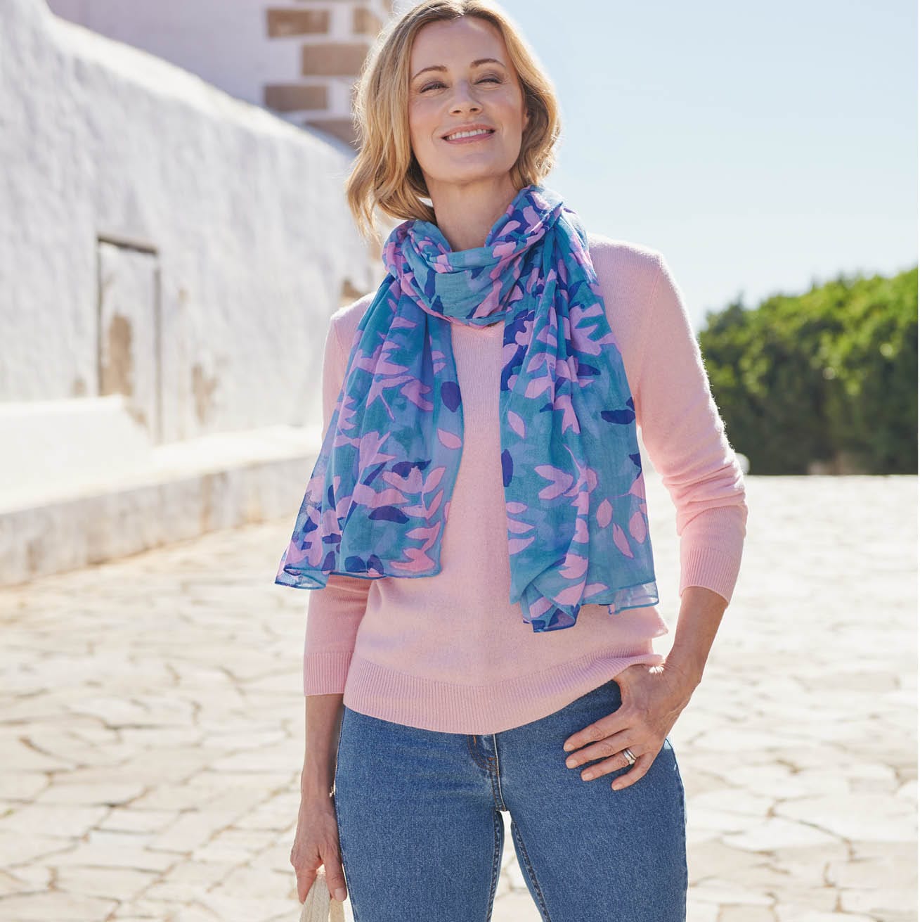 Lucinda Leaf Lightweight Scarf