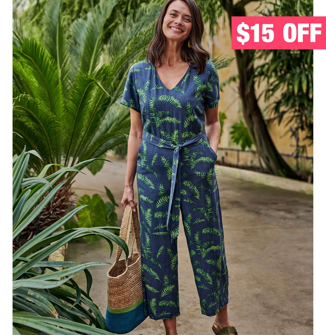 Tropical Printed Jumpsuit