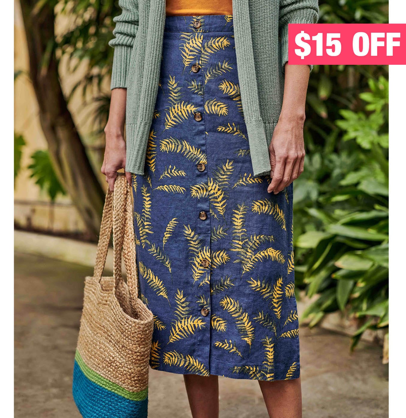 Tropical Printed Skirt