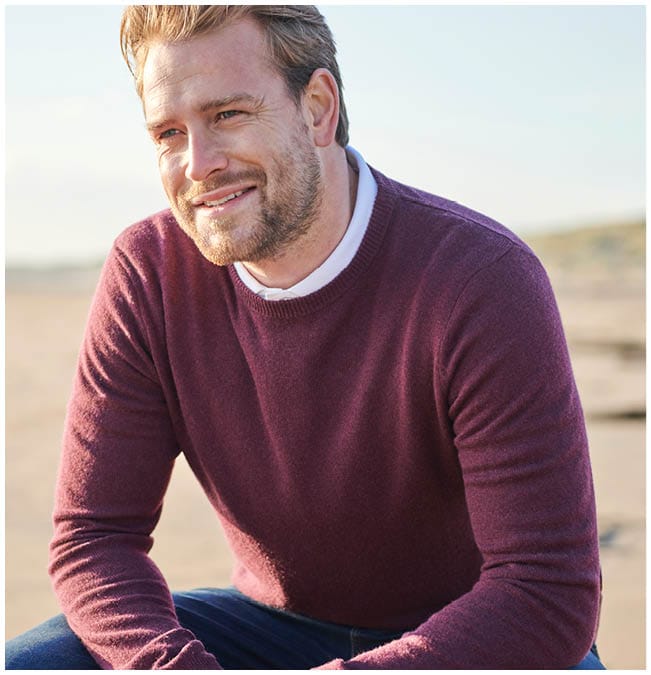 Cashmere Merino Crew Neck Sweater