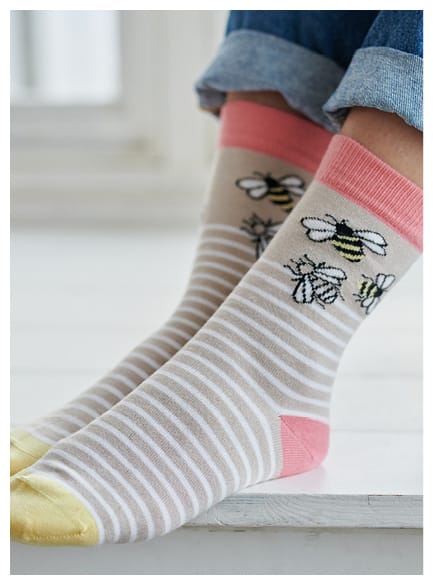 Womens Bumble Bee Sock