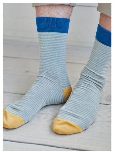 Mens Stripe Bamboo Sock