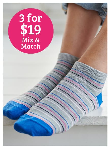 Stripe Trainer Sock