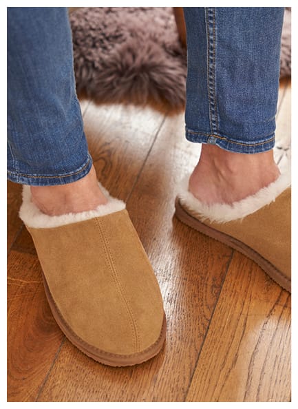 Suede & Sheepskin Mule