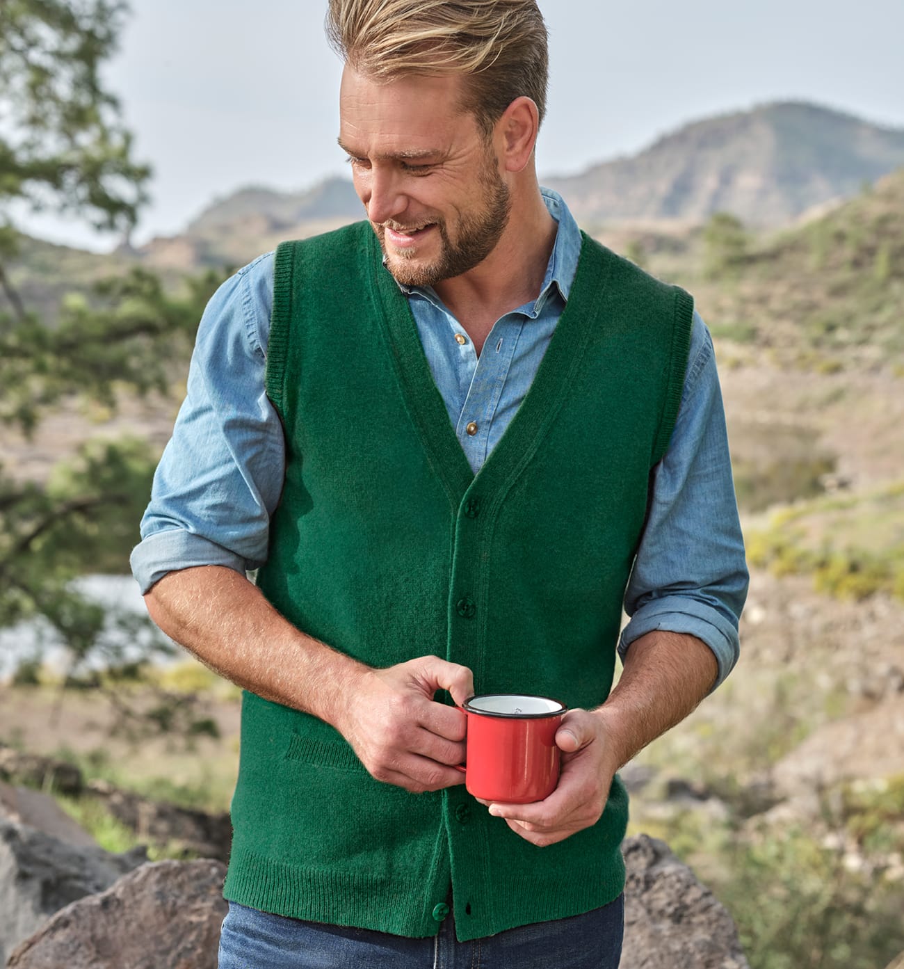 Mens Lambswool Waistcoat