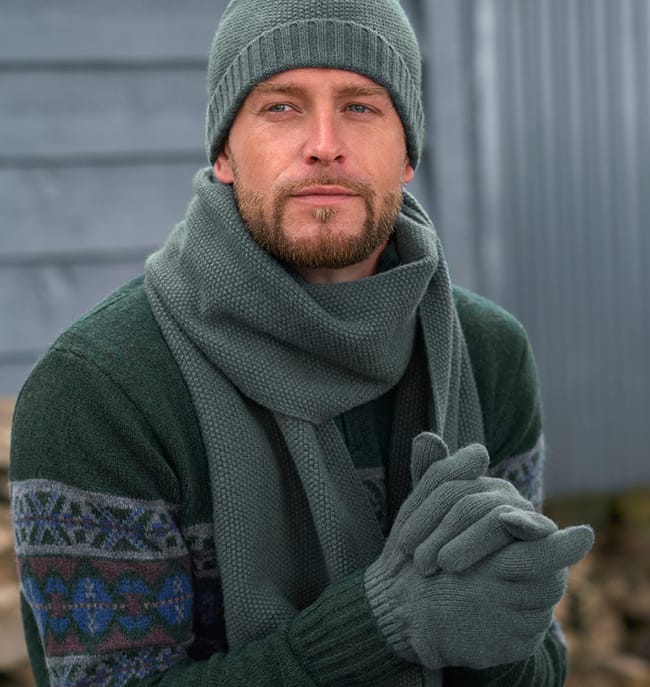 Mens Essential Lambswool Scarf