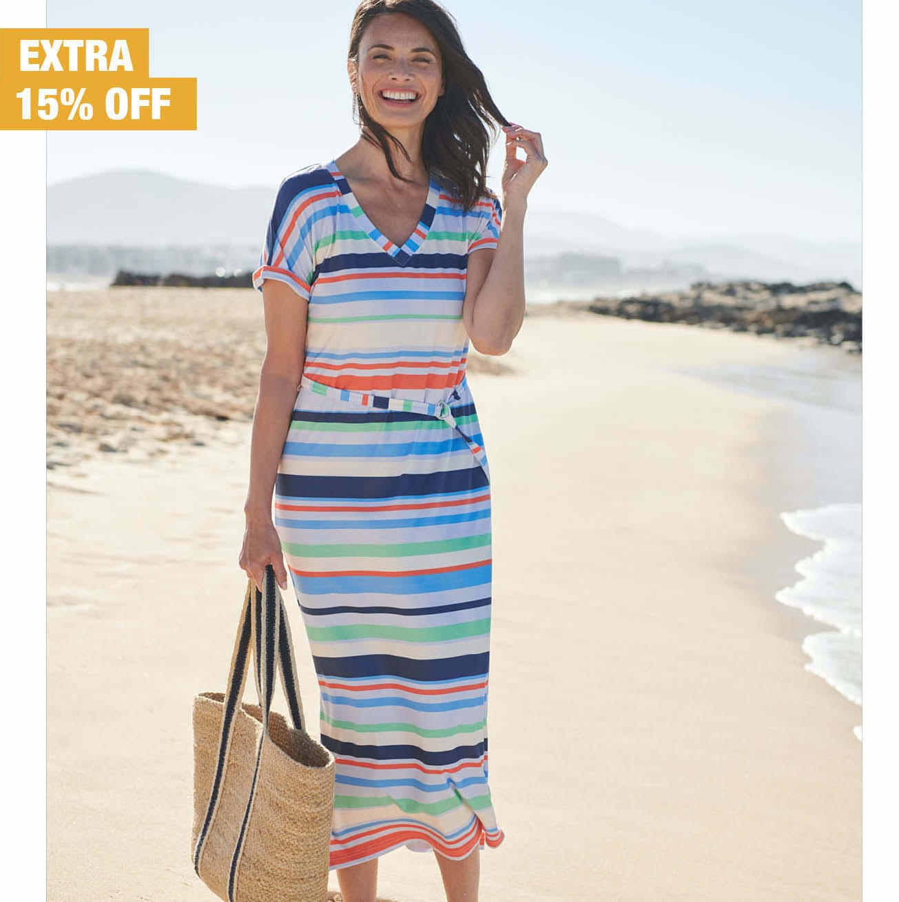 Belted V Neck Maxi Dress