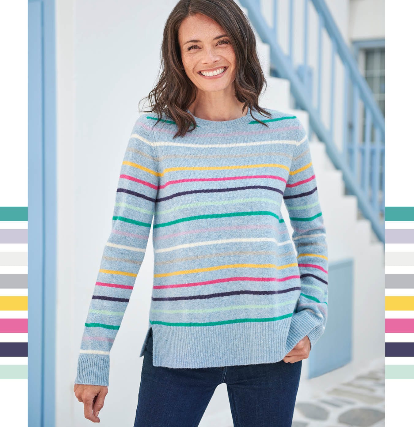 Rainbow Marl Stripe Sweater