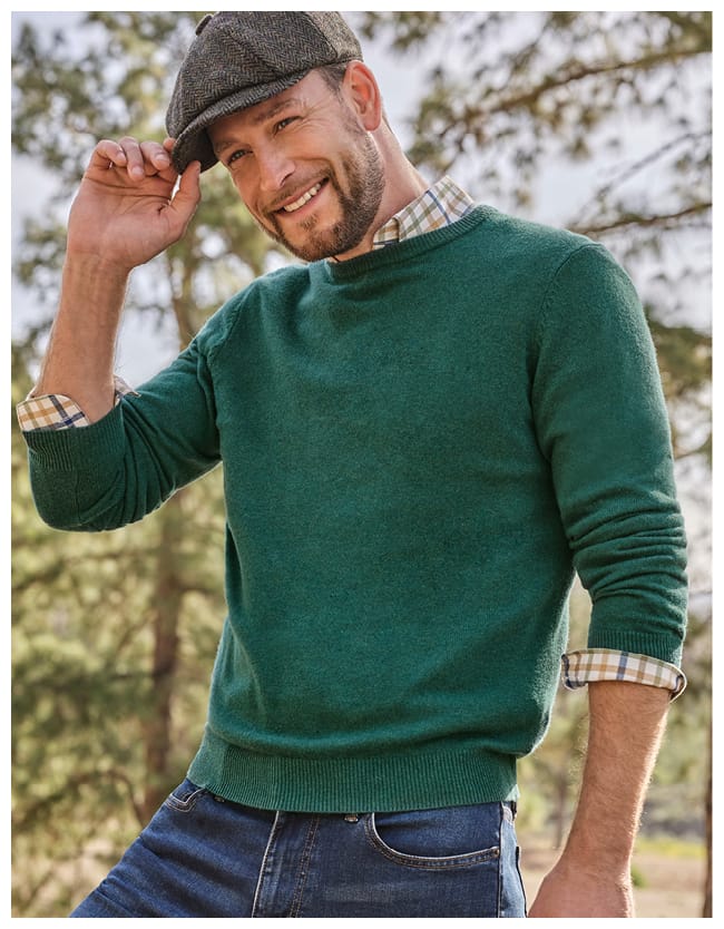 Cashmere Merino Crew Neck Sweater