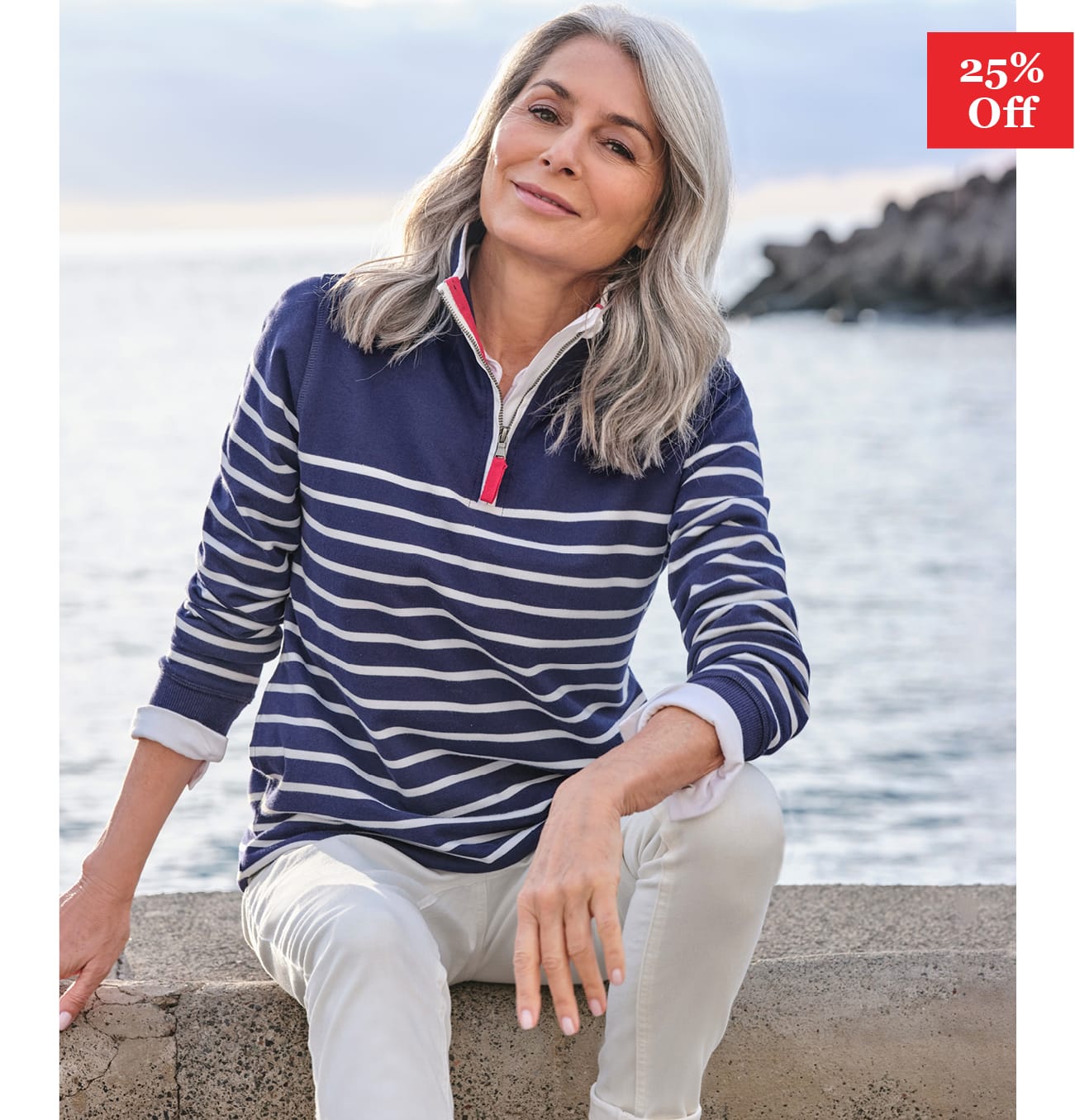 Organic Cotton Half Zip Sweatshirt