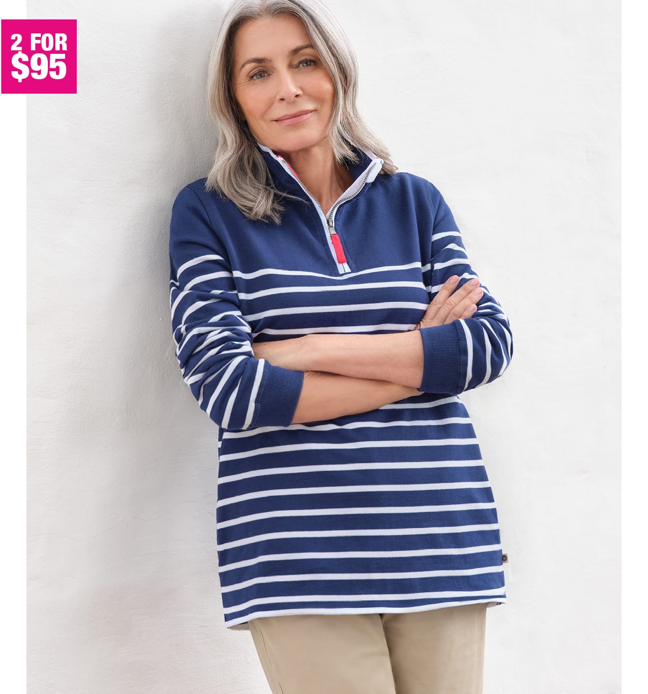 Organic Cotton Half Zip Sweatshirt