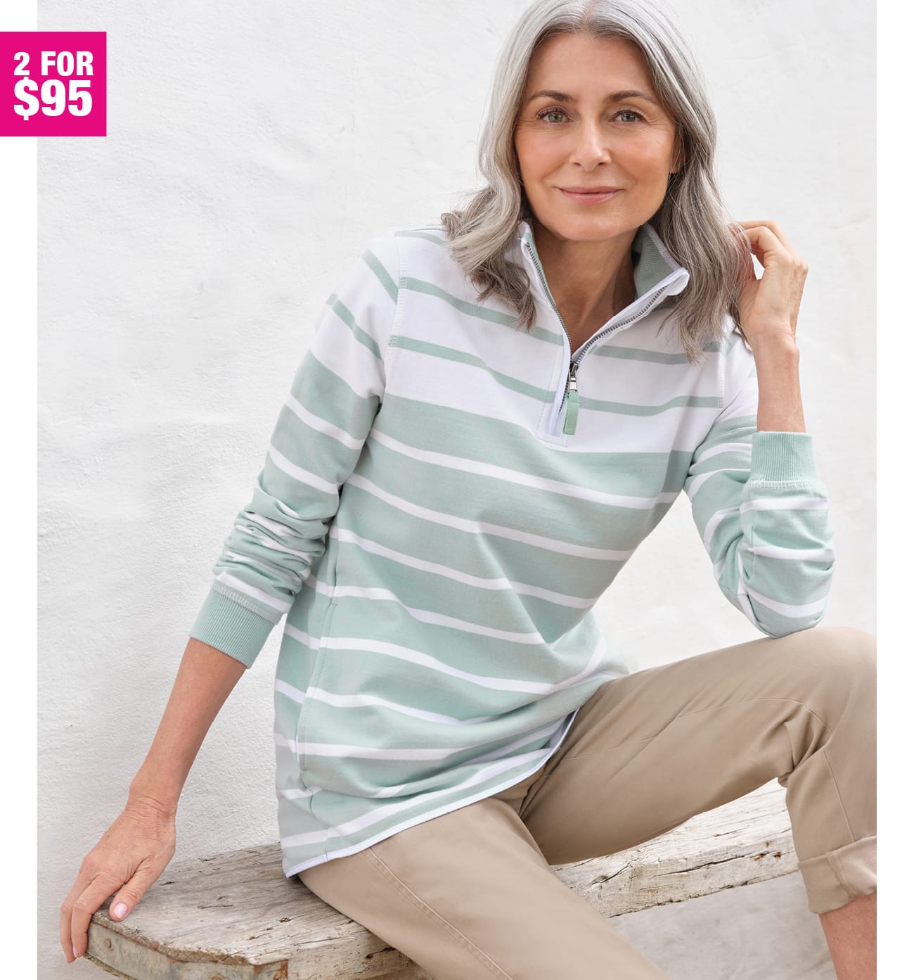 Organic Cotton Half Zip Sweatshirt