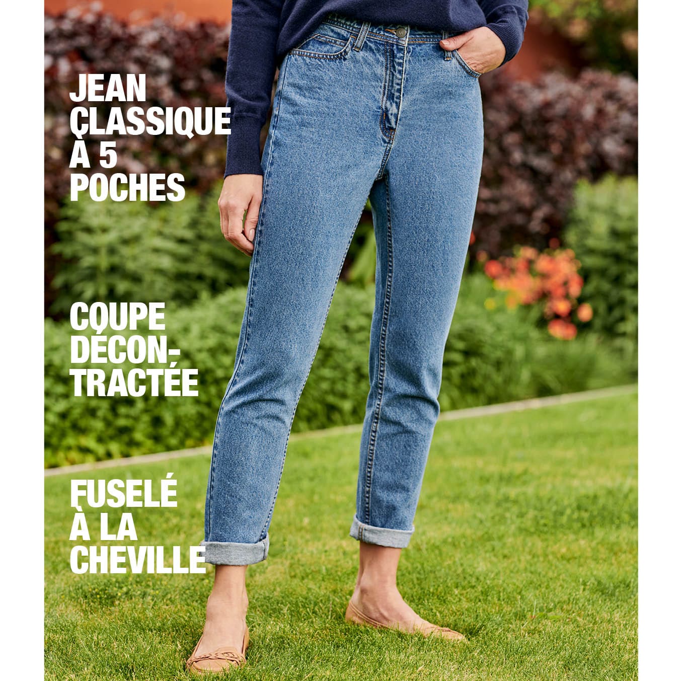 Jean décontracté coupe carotte