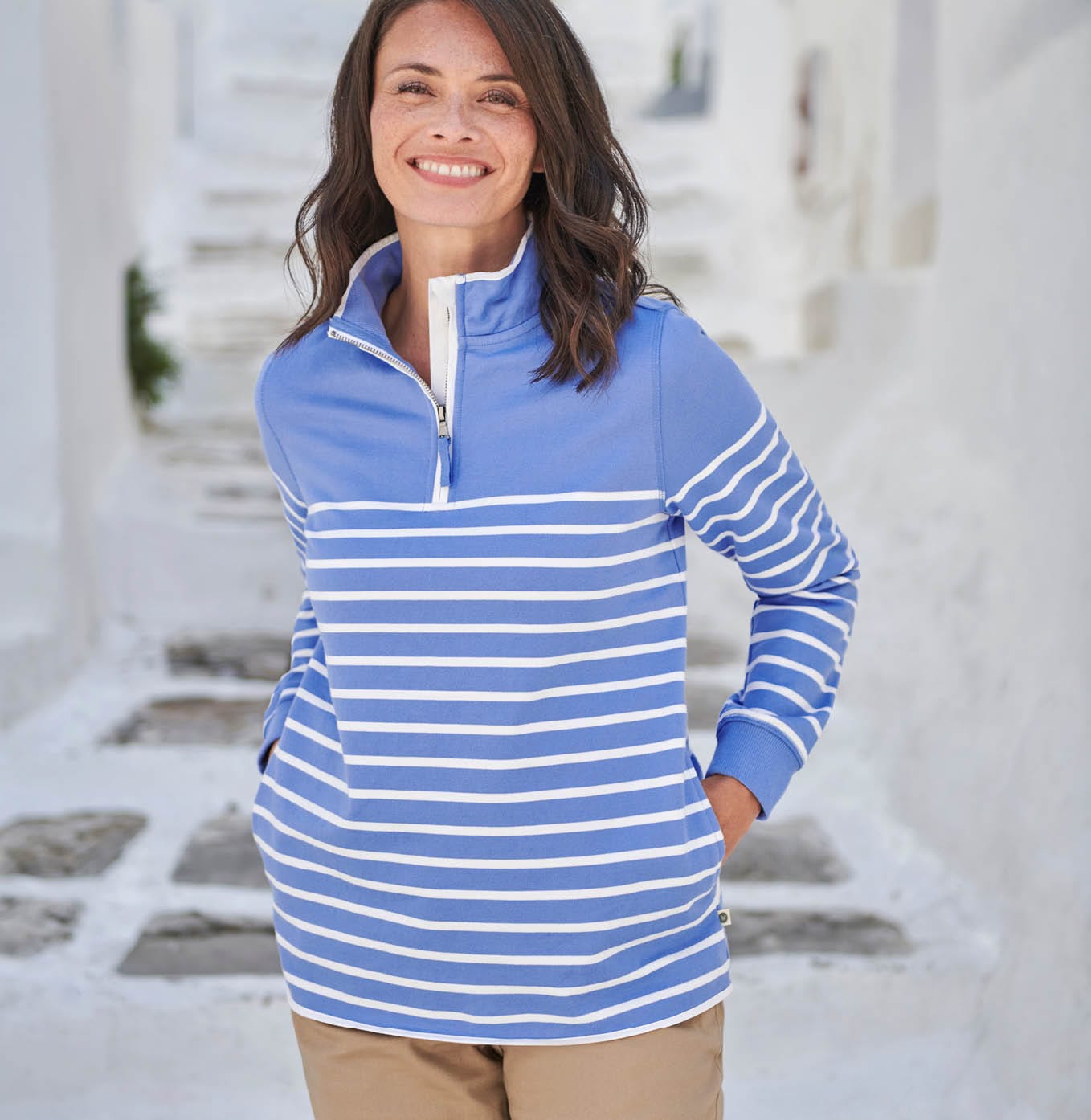 Organic Cotton Half Zip Sweatshirt