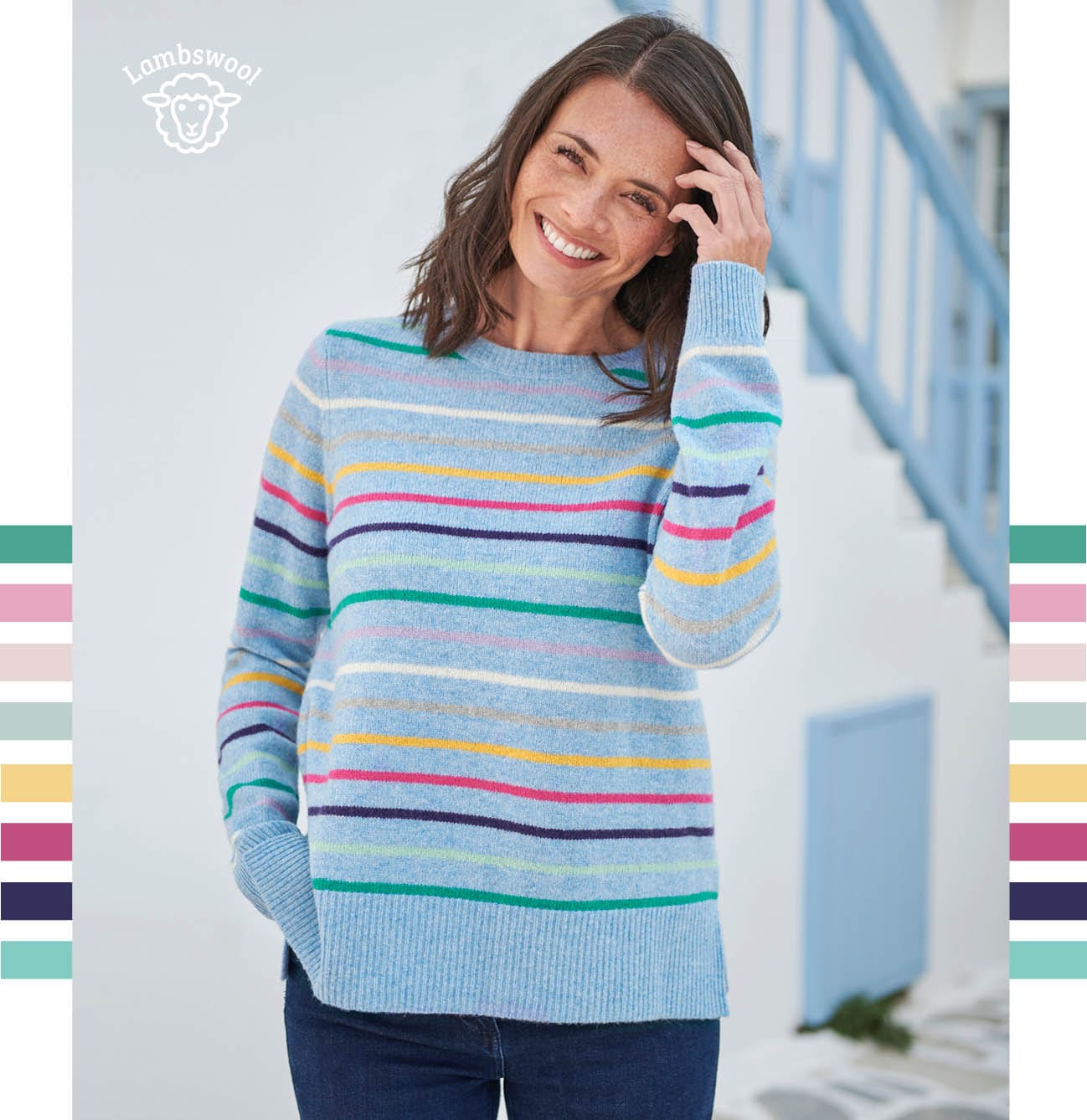 Rainbow Marl Stripe Sweater