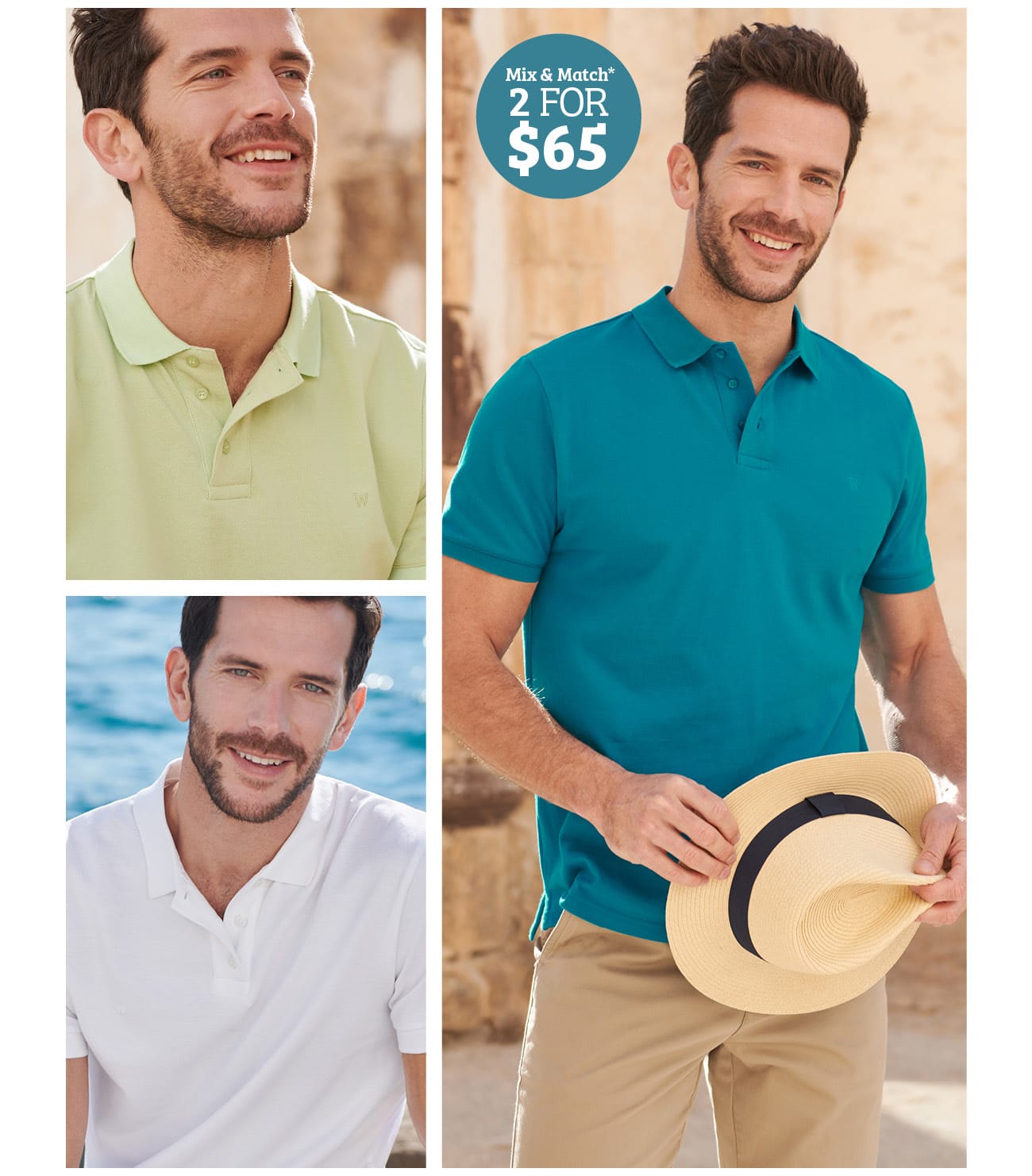 2 for $65 on our Cotton Polos