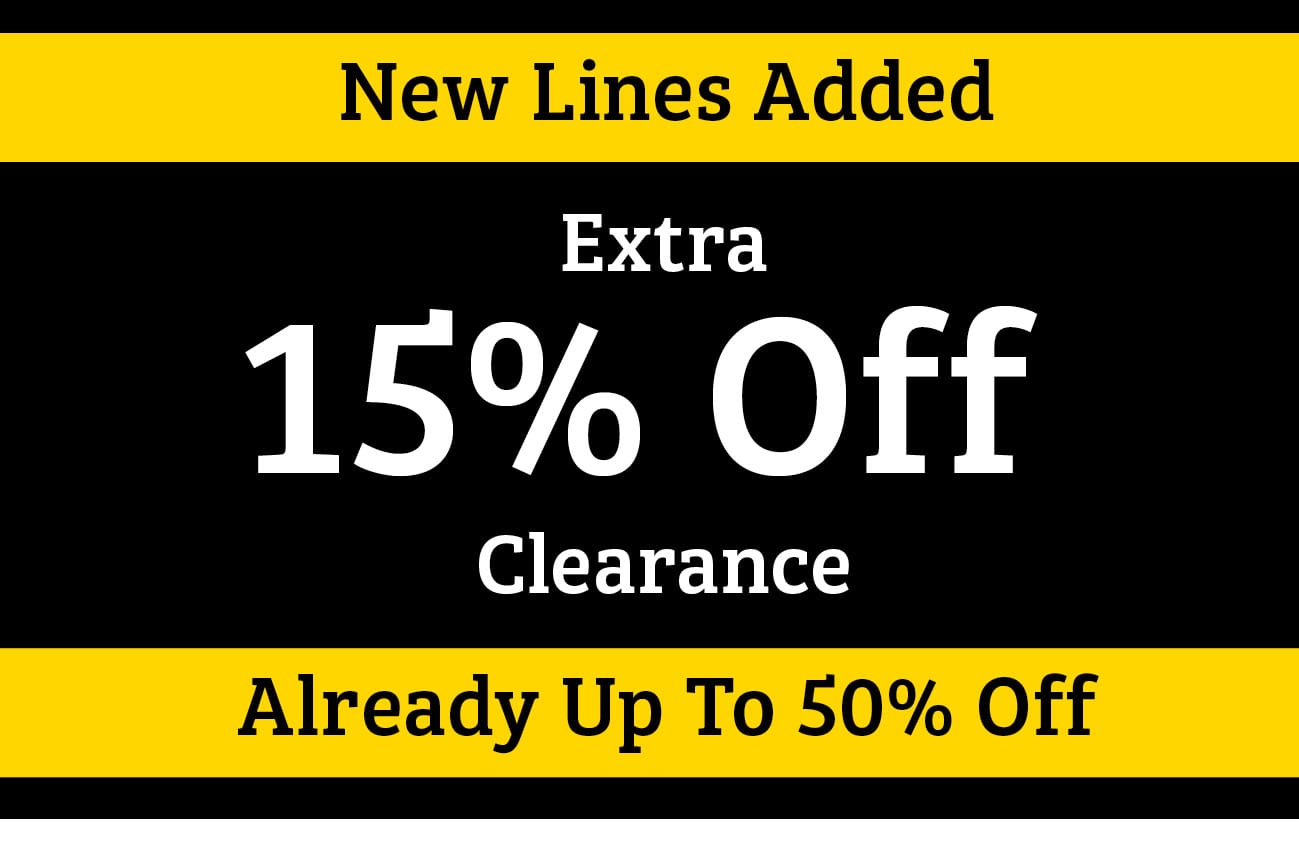 Extra 15% Off Clearance