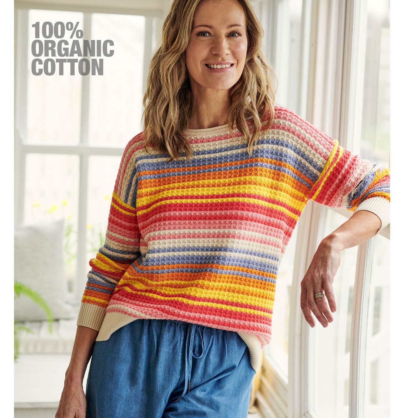 Organic Cotton Bright Stripe Sweater