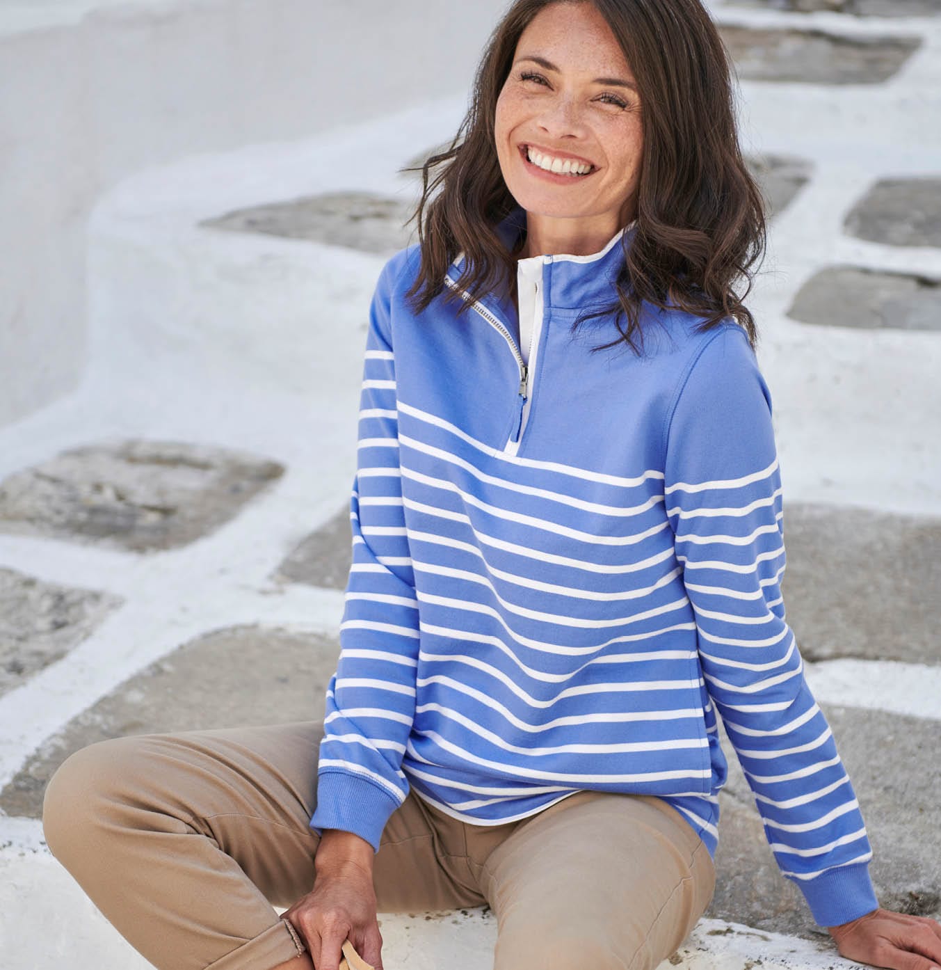 Organic Cotton Half Zip Sweatshirt