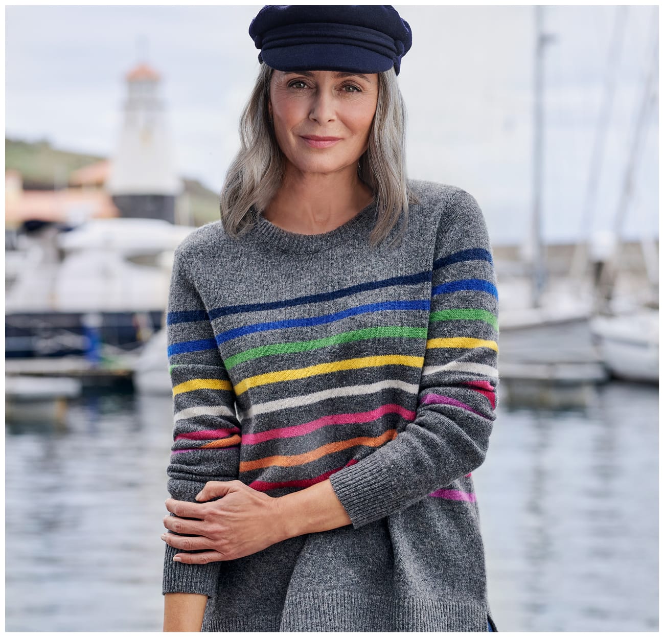 Multi Stripe Lambswool Sweater