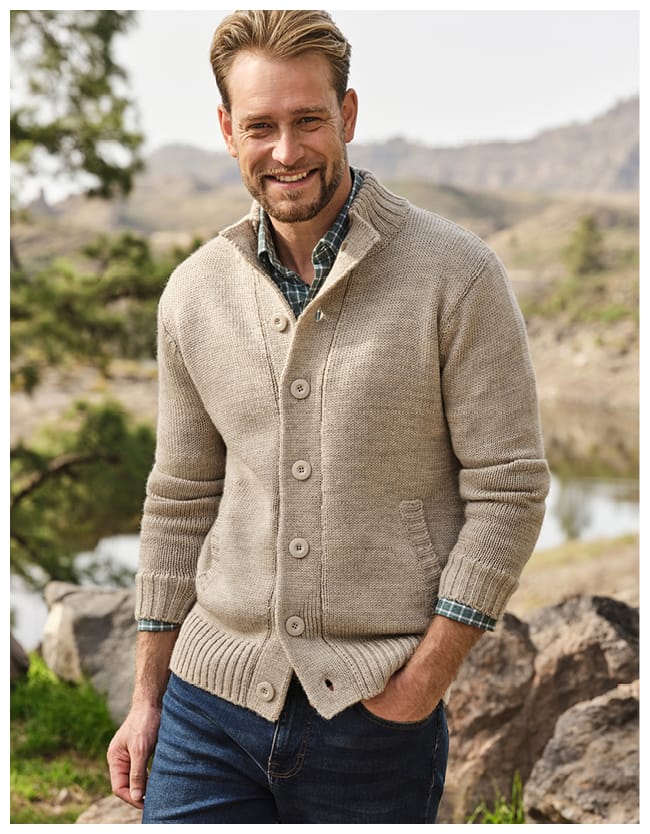 100% Pure Wool Button Everyday Cardigan