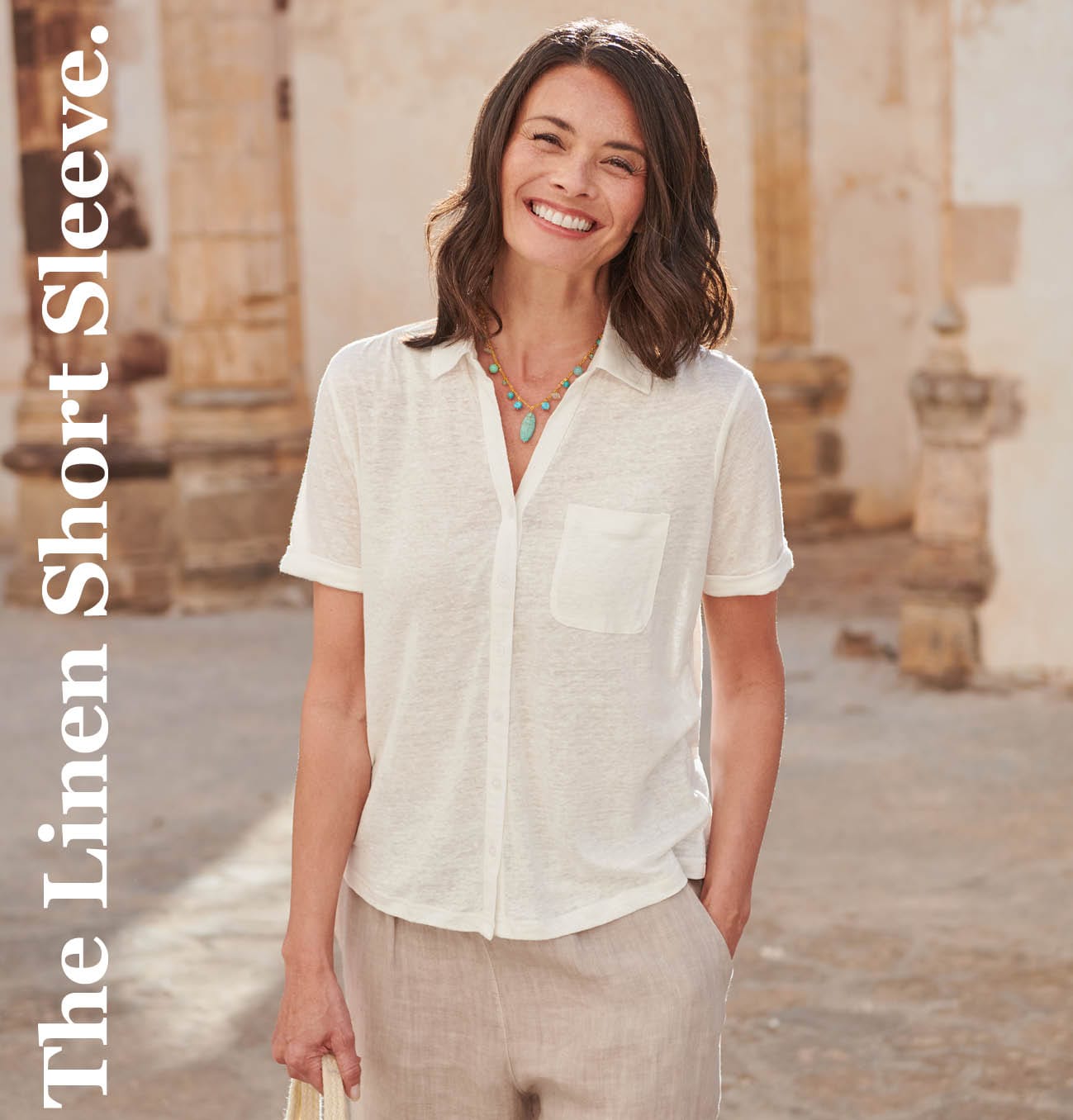 Short Sleeve Linen Shirt