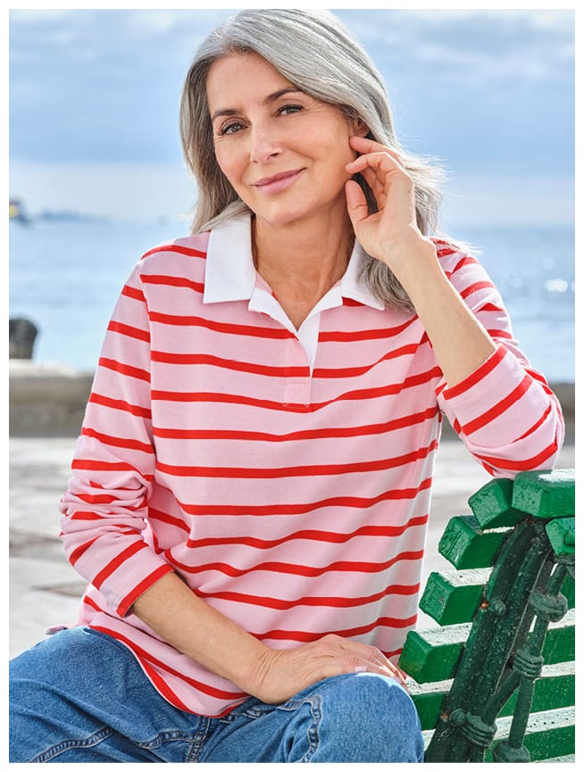 Open Collar Rugby Top