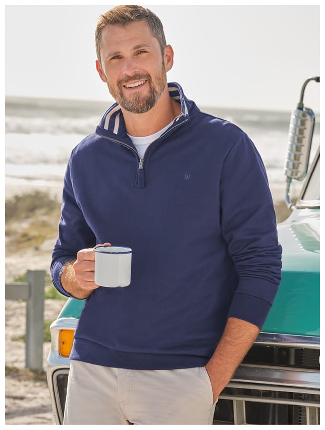 Organic Cotton Half Zip Sweater