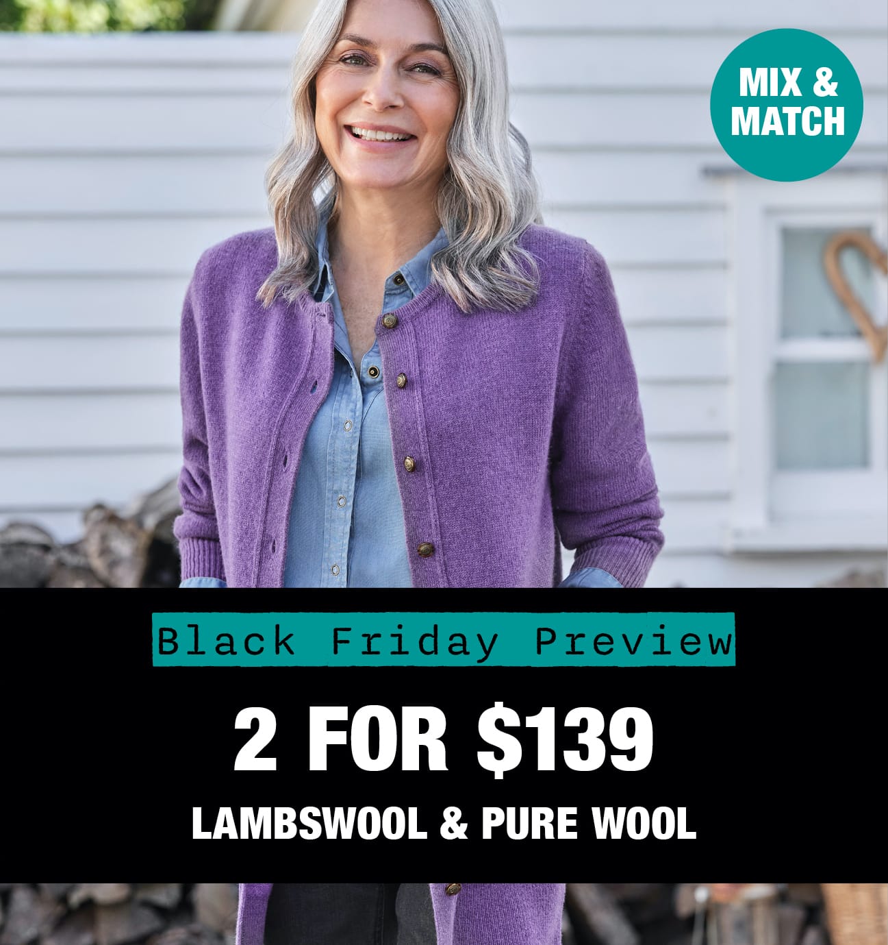 2 for $139 Lambswool & Pure Wool