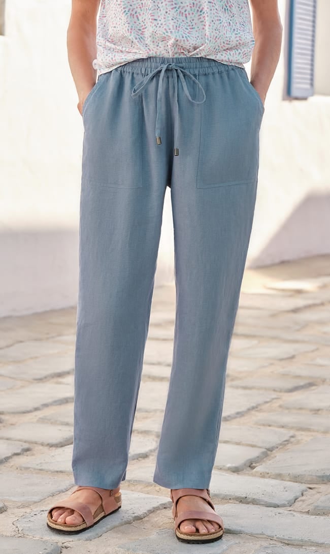 Linen Tapered Leg Trouser