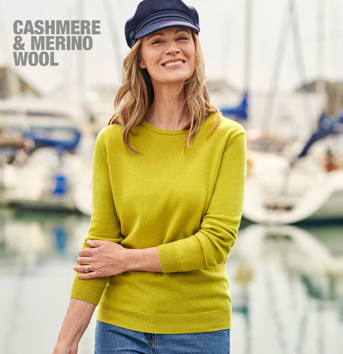 Cashmere and Merino Crew Neck Knitted Jumper