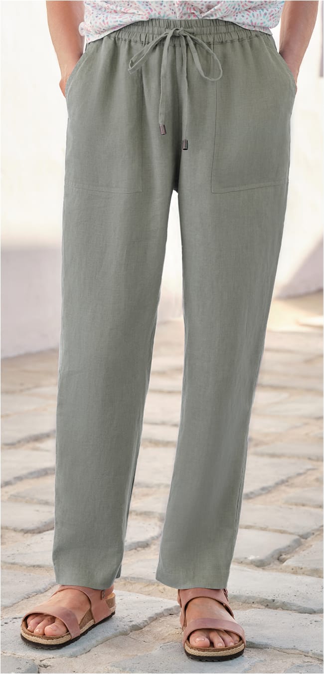 Linen Tapered Leg Trouser