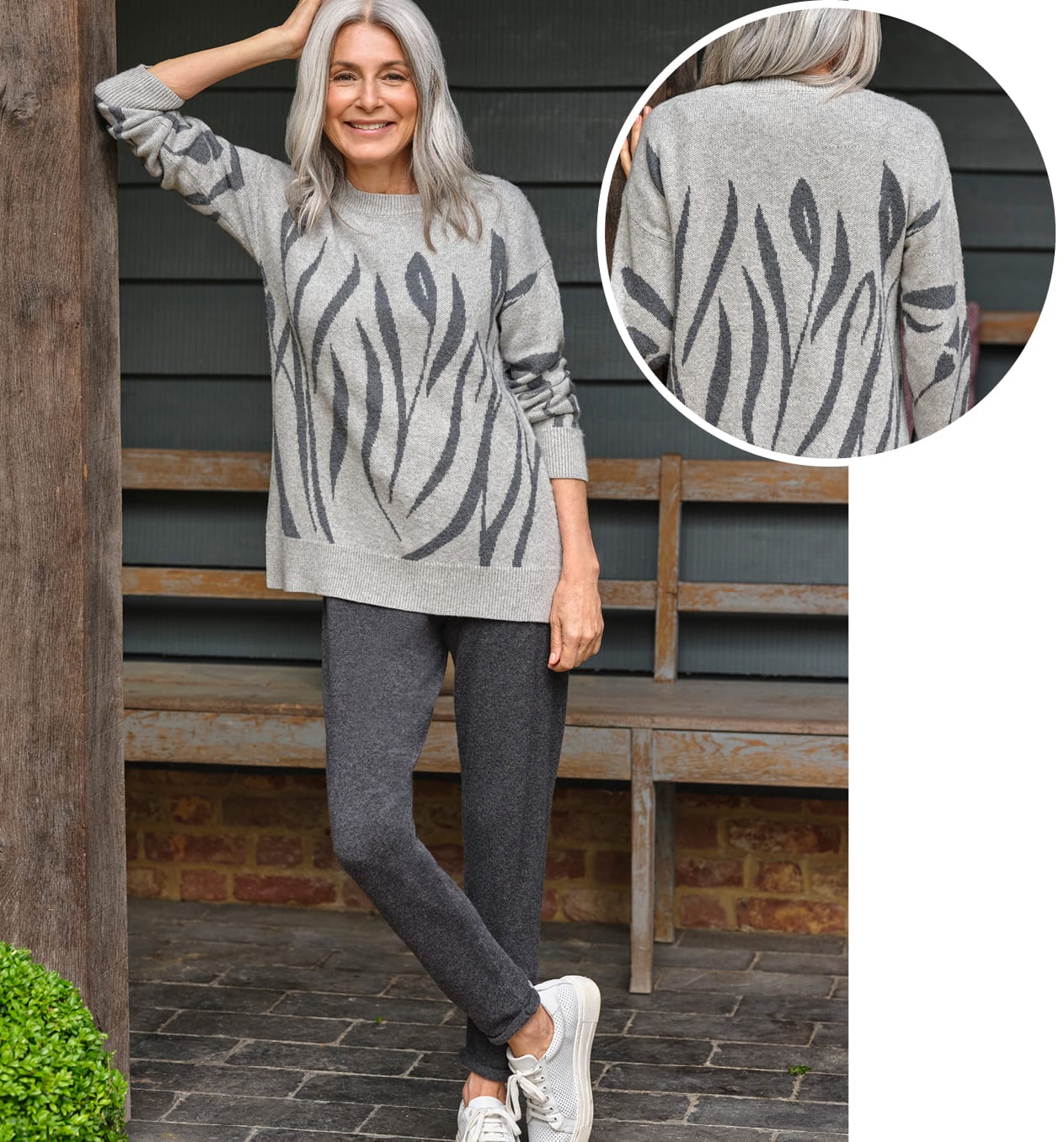 Soft Brushed Abstract Sweater