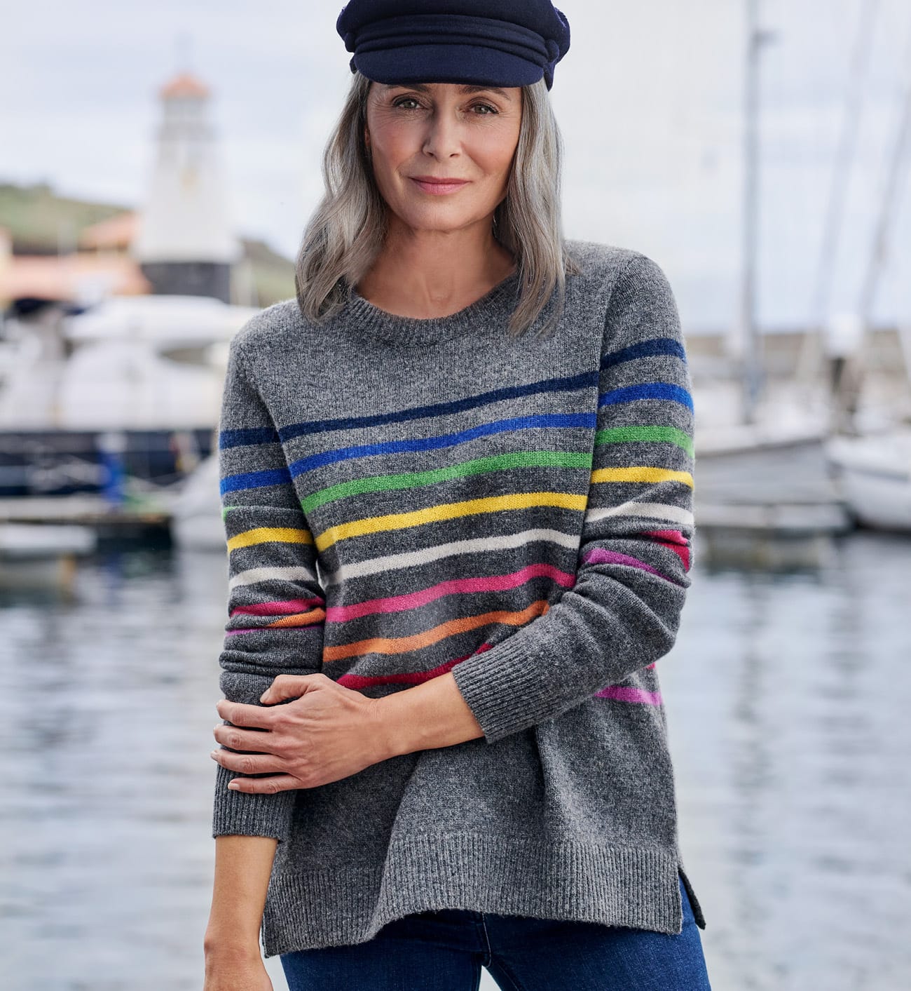 Multi Stripe Lambswool Sweater