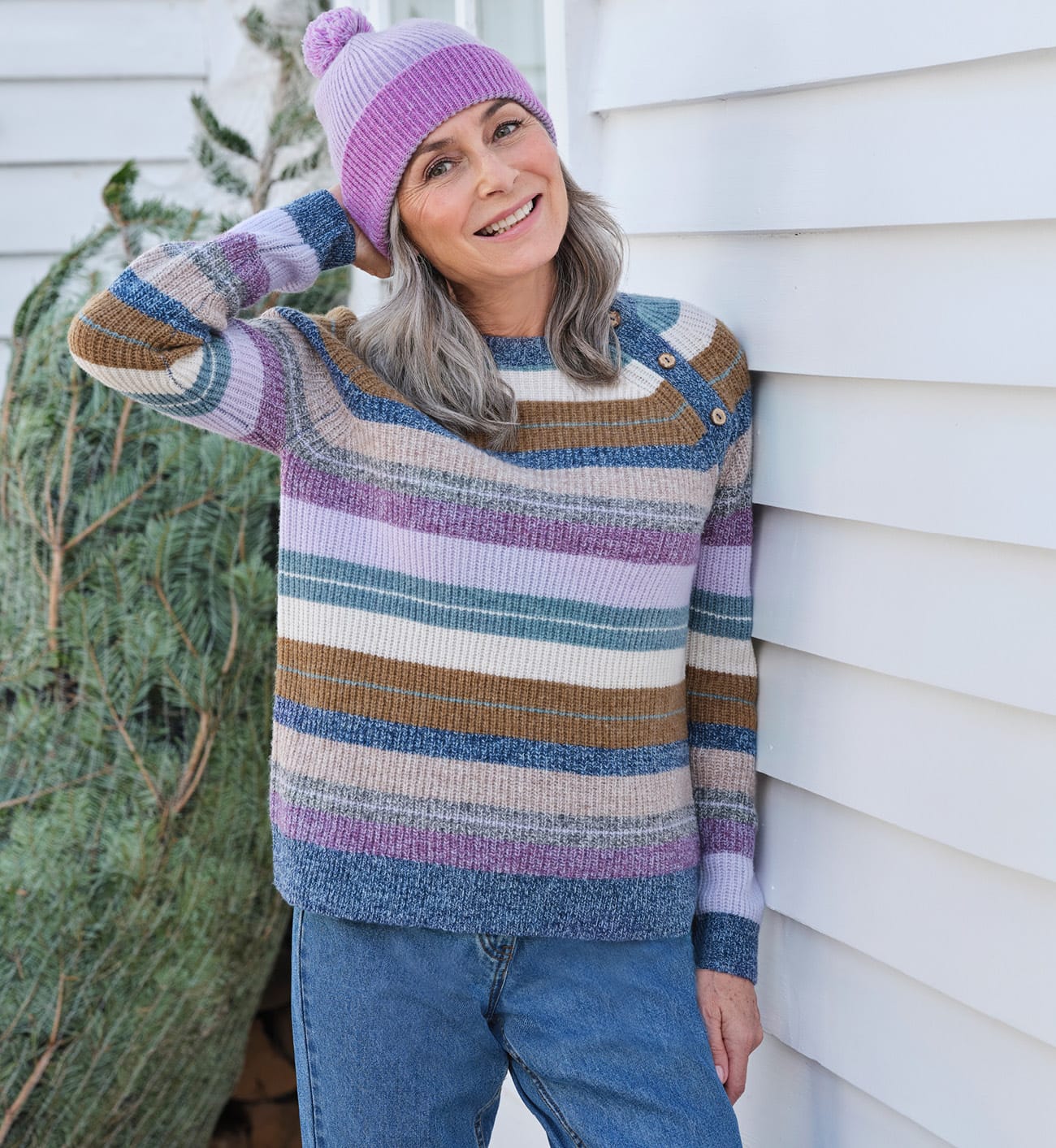 Marled Stripe Sweater