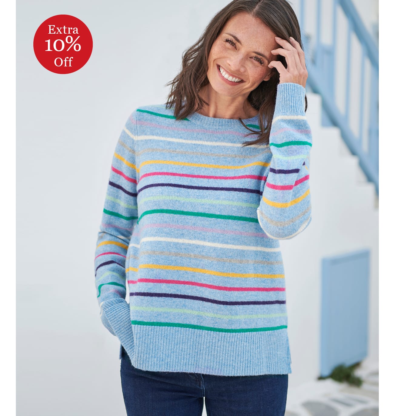 Rainbow Marl Stripe Sweater