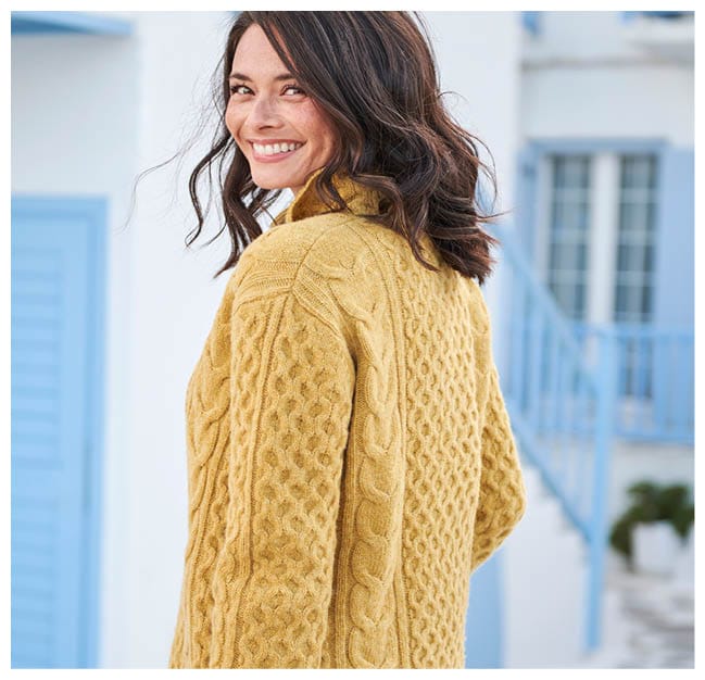 Lambswool Cable Cardigan