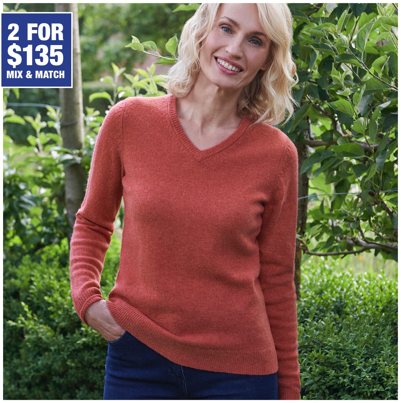 Womens Lambswool V Neck