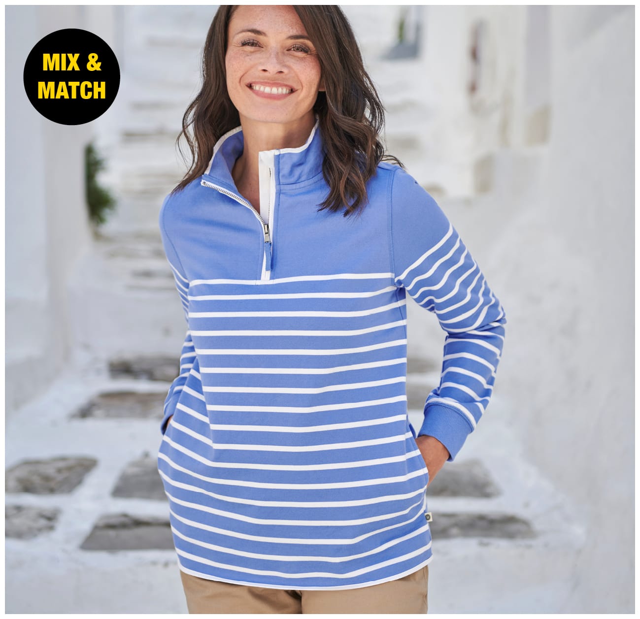 Organic Cotton Half Zip Sweatshirt