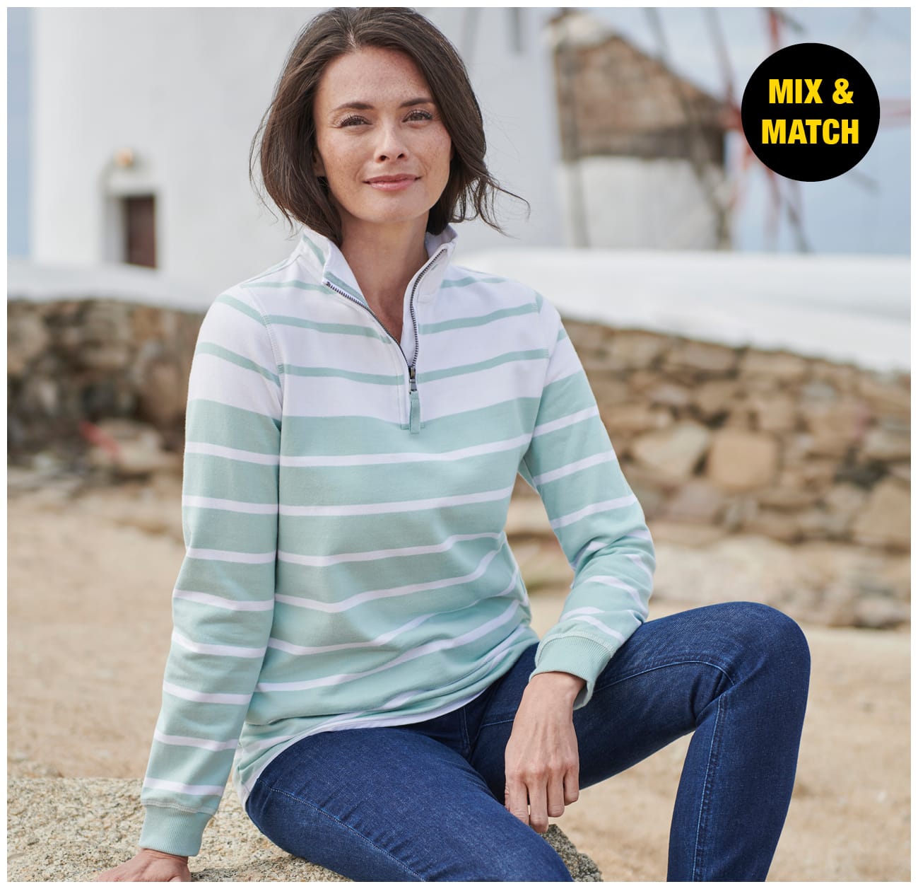 Organic Cotton Half Zip Sweatshirt