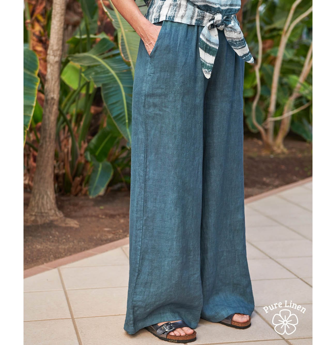 Linen Wide Leg Trouser