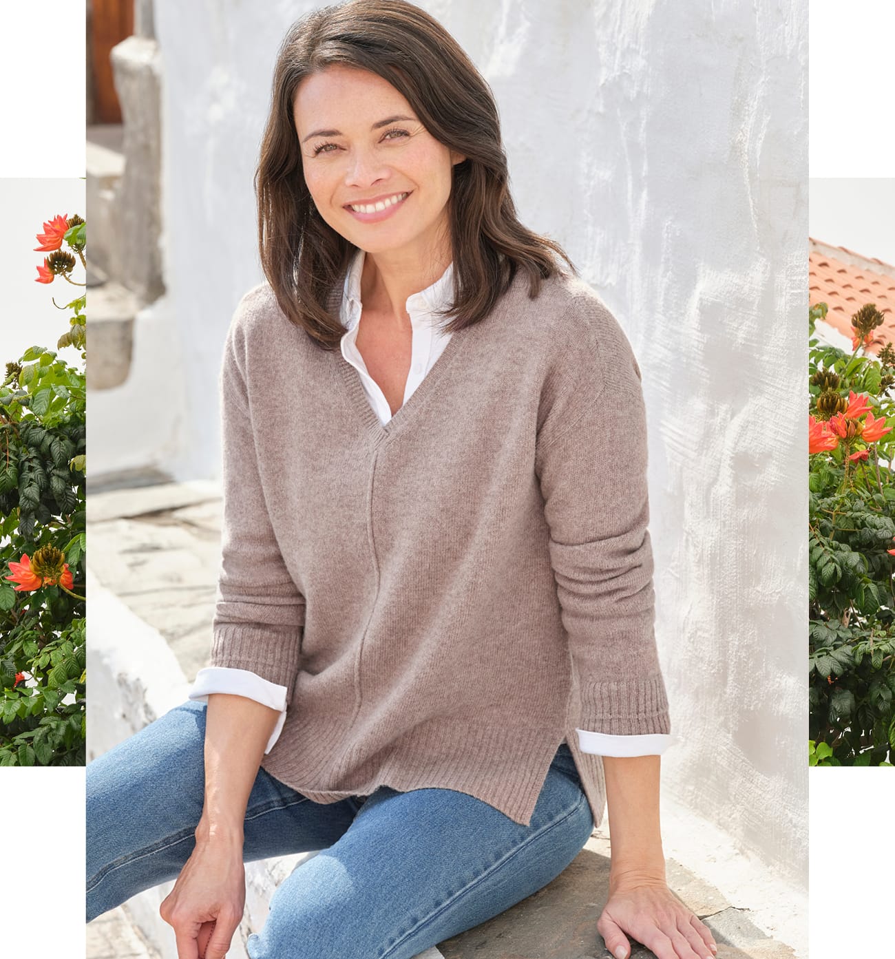 Luxurious Yak Blend V Neck Sweater