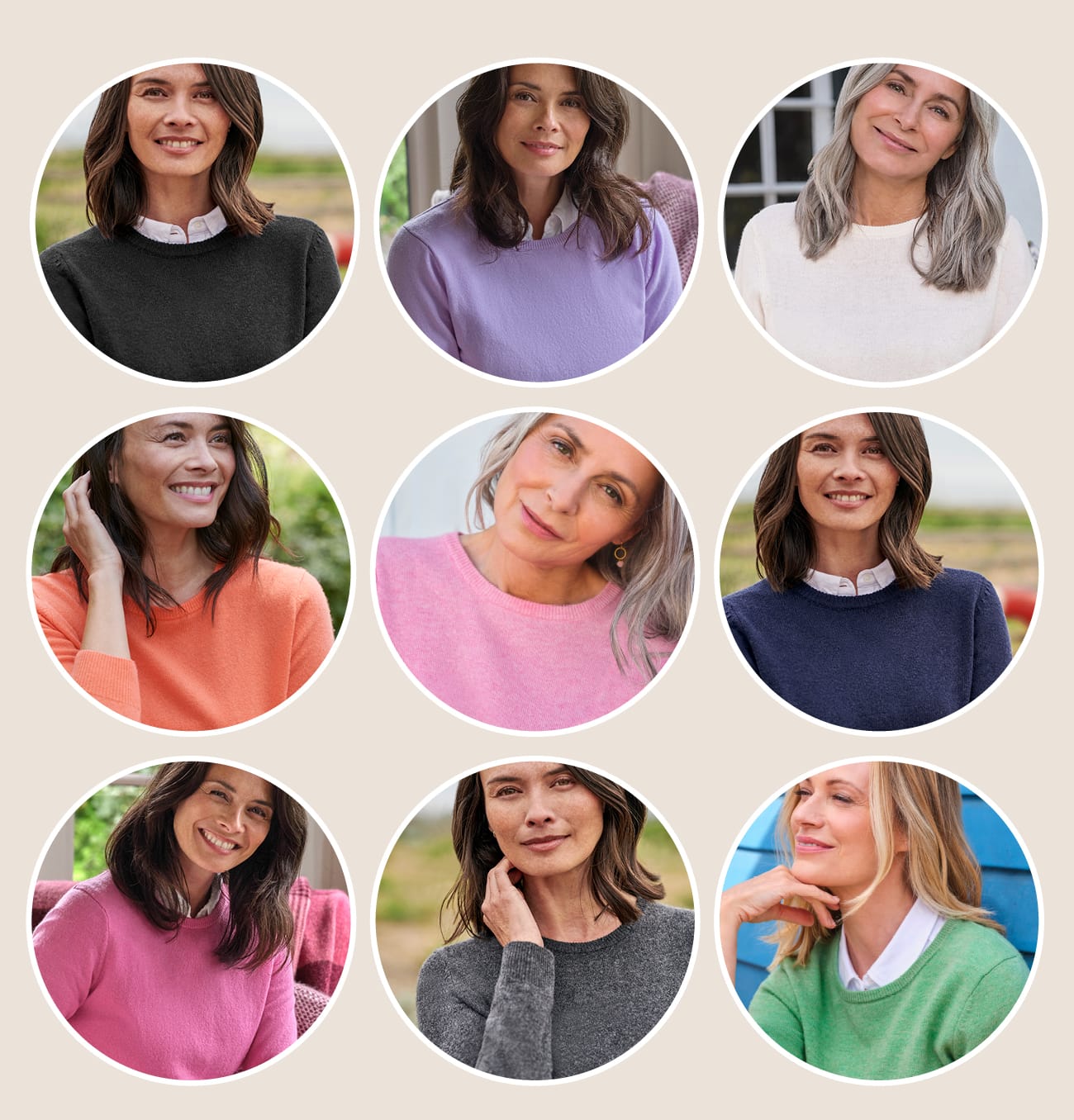 Cashmere and Merino Crew Neck Knitted Sweater