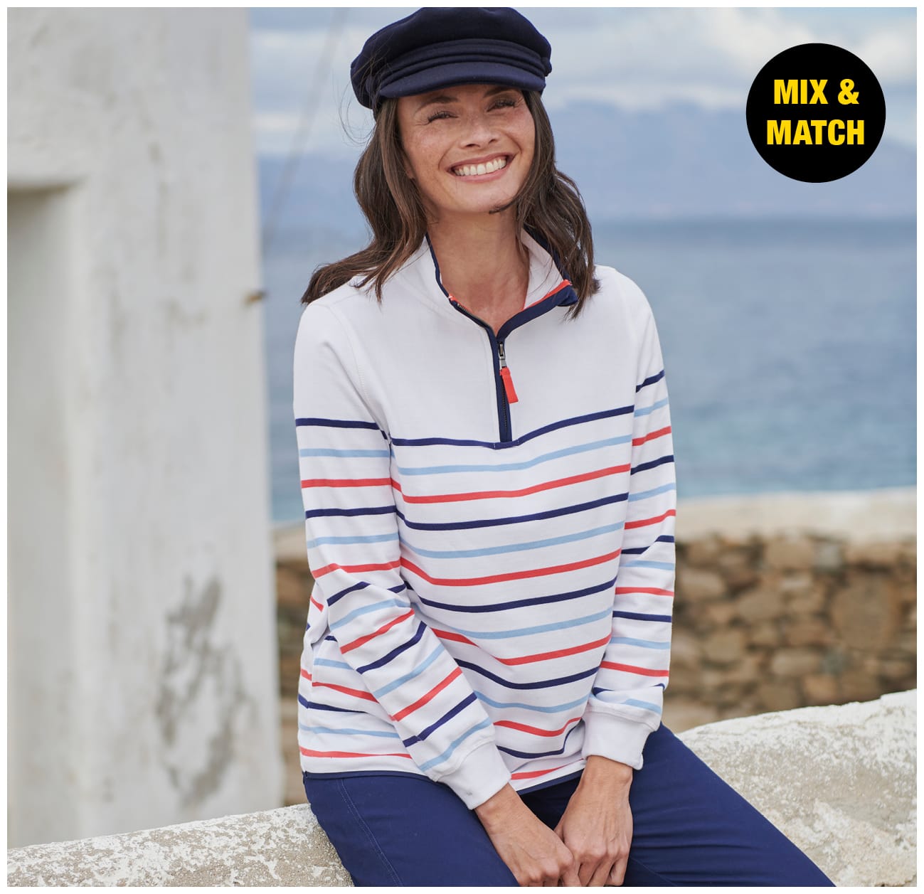 Organic Cotton Half Zip Sweatshirt