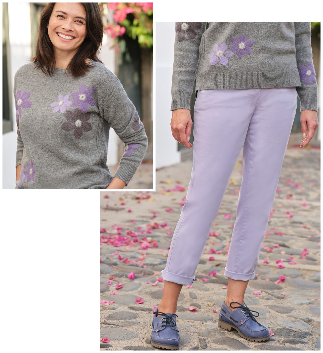 Cotton Casual Trouser Lavender Haze